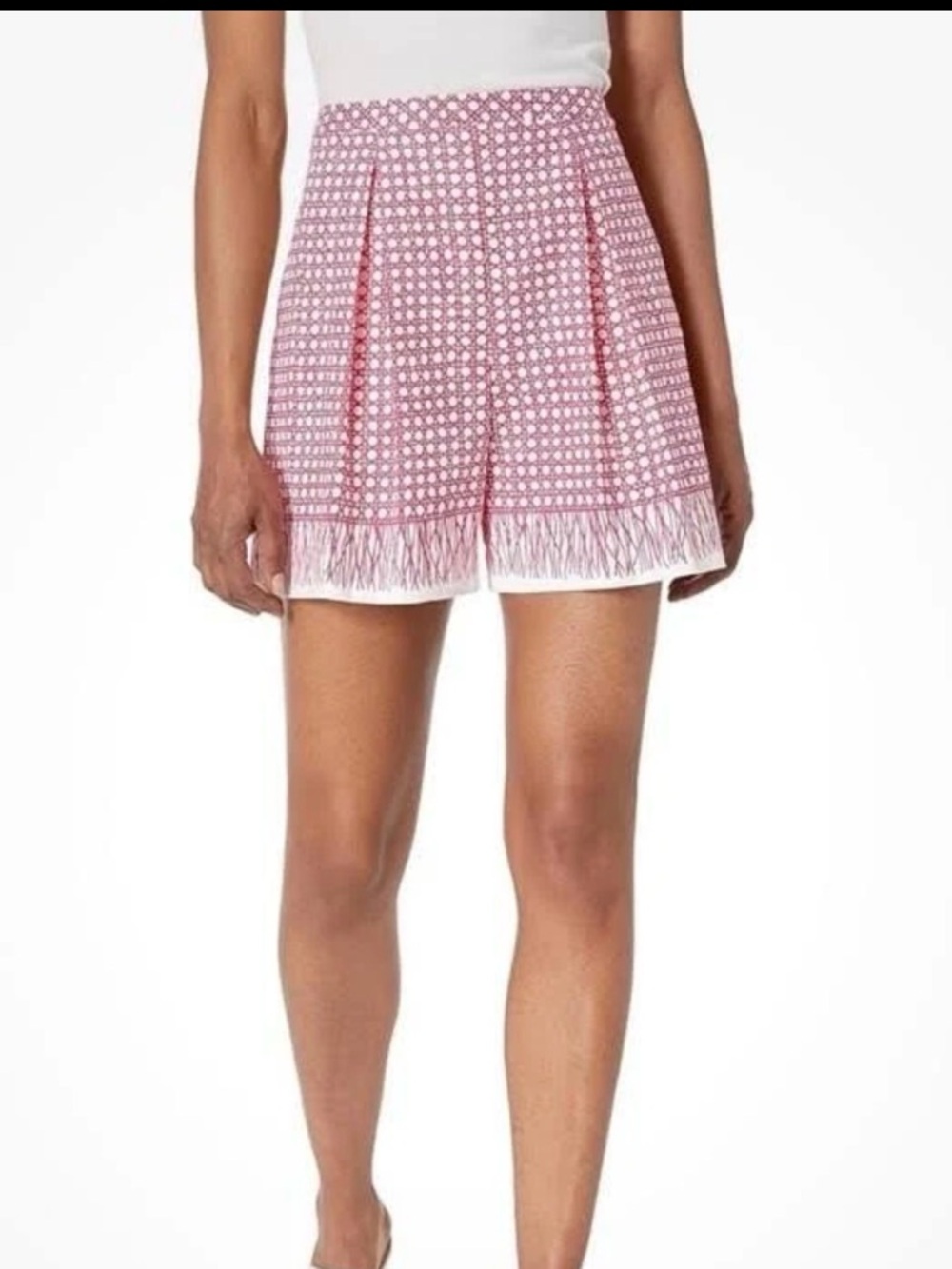 NWT- Trina Turk 'Wisteria' Printed Shorts, Passion Pink/Whitewash - Size 8